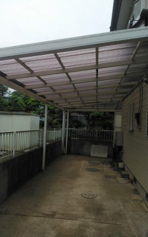 茨城県・阿見町　『車庫まわり』屋根修理